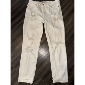 Free People Lacey Stilt Jean Cream‎ Colored Size 27